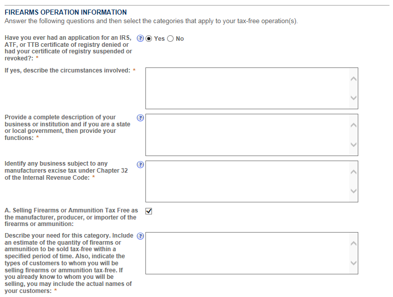 Permits Online screenshot 2: Step 2: Operation description
