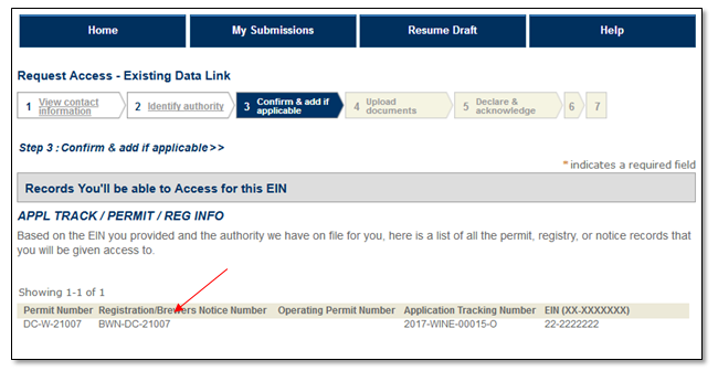 Permits Online screenshot 5: If the information you provided in step 2, matches exactly with what we have on file, you will be presented with a list of…