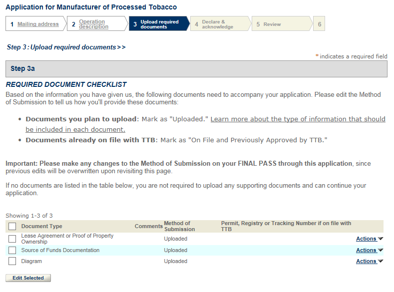 Permits Online screenshot 8: Step 3: Upload required documents