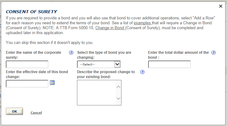Permits Online screenshot 10: If you select "Yes" to the above questions, you will need to detail each occurrence in the textboxes provided.