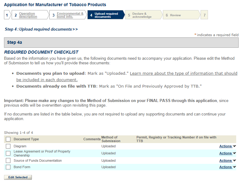 Permits Online screenshot 13: Step 4: Upload required documents
