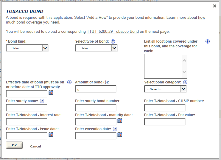 Permits Online screenshot 8: If you select "Yes" to the above questions, you will need to detail each occurrence in the textboxes provided.