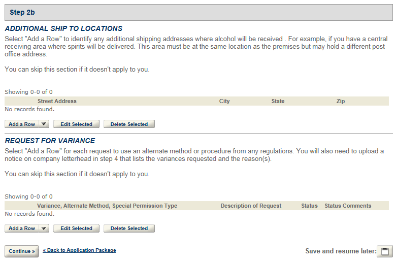 Permits Online screenshot 3: Step 2: Operation description