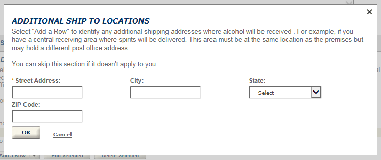 Permits Online screenshot 4: Step 2: Operation description