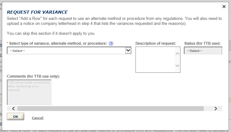 Permits Online screenshot 6: Step 2: Operation description