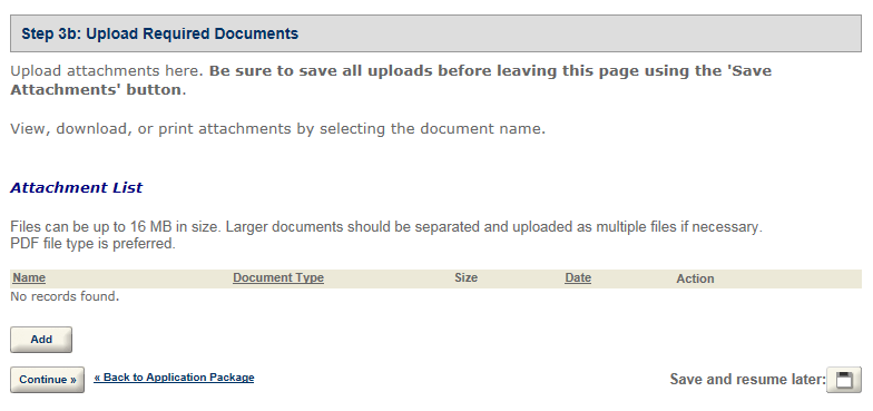 Permits Online screenshot 8: Step 3: Upload required documents
