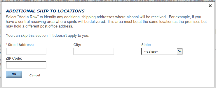 Permits Online screenshot 5: Step 3: Environmental & bond info.