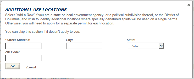 Permits Online screenshot 7: Step 3: Environmental & bond info.