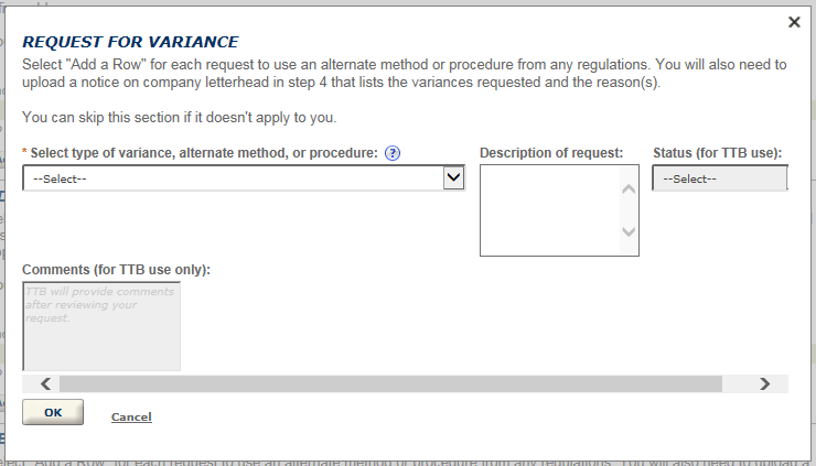 Permits Online screenshot 11: Depending on which way you will use the tax free alcohol, different questions will appear.