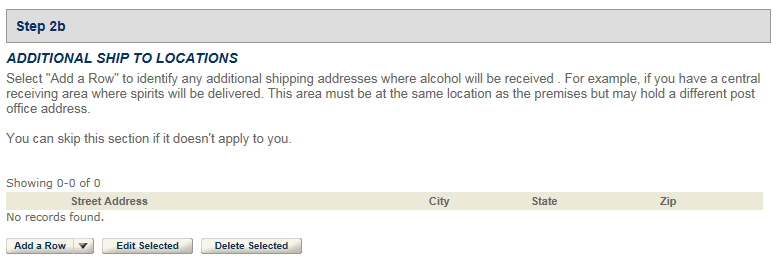 Permits Online screenshot 6: Depending on which way you will use the tax free alcohol, different questions will appear.