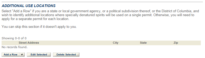 Permits Online screenshot 8: Depending on which way you will use the tax free alcohol, different questions will appear.