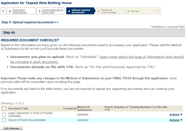 Permits Online screenshot 12: Step 4: Upload required documents