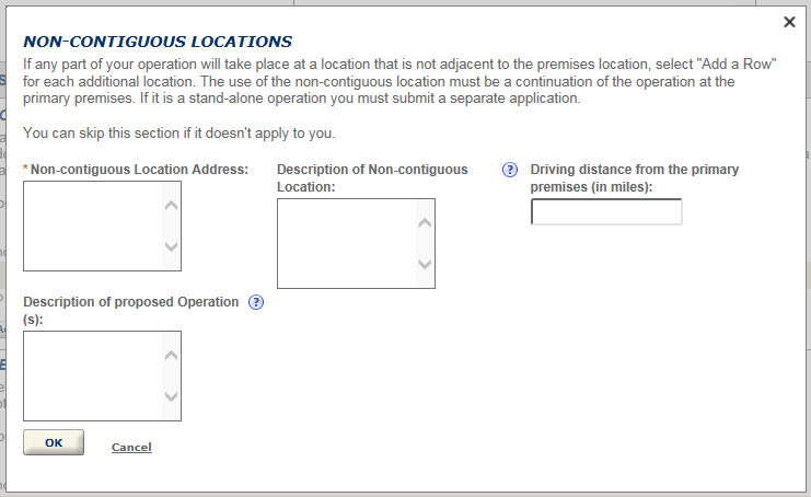 Permits Online screenshot 9: Step 3: Environmental & bond info.