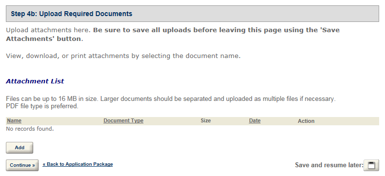 Permits Online screenshot 13: Step 4: Upload required documents