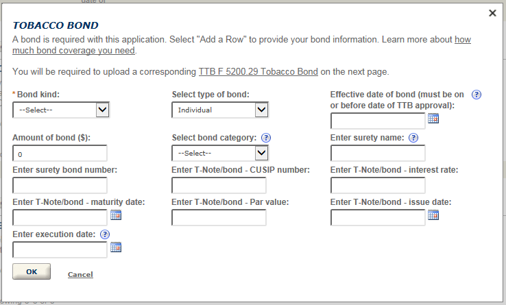 Permits Online screenshot 7: Step 3: Environmental & bond info.