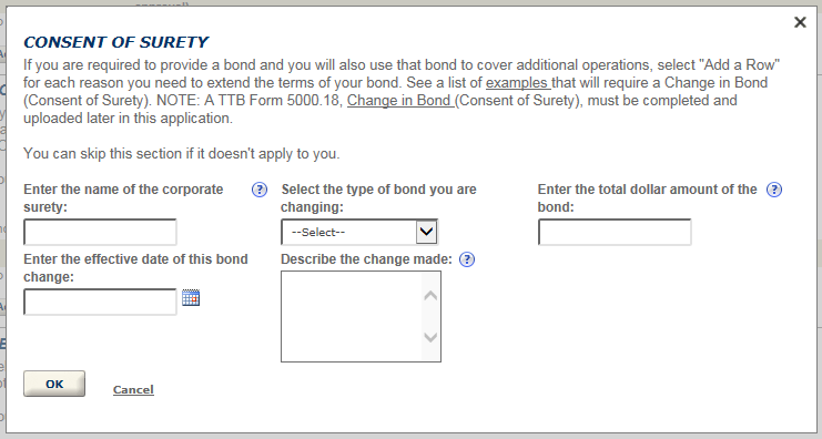 Permits Online screenshot 9: Step 3: Environmental & bond info.