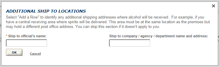 Permits Online screenshot 4: Step 1: Mailing address