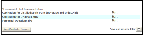 Application package review screen